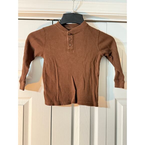 Faded Glory Other - Faded Glory Thermal Boys Size 4T Henley Shirt